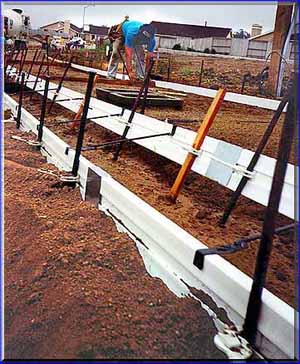 An example of curb and gutter work